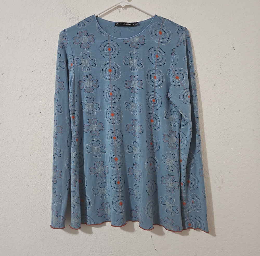 ​Gudrun Sjödén Blue Micromodal Top Made In Greece
